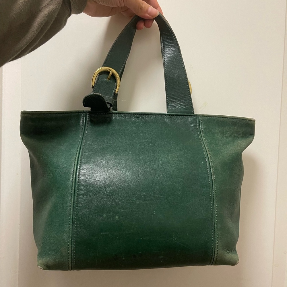 Vintage Coach Waverly Soho tote bag hunter green